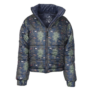 Dapplebay Reversible Puffer Jacket - Navy/Autumn Toile-S