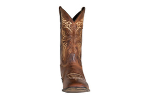 TuffRider Men's Lamar Wide Square Toe Western Boot- Brown- 8