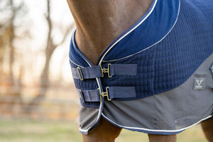 TuffRider Hybrid Standard Neck Cooler-Navy/Gray-75