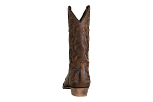 TuffRider Ladies Jackson Square Toe Western Boot- Brown- 9