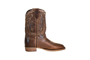TuffRider Toddler's Rocky Mountain Square Toe Western Boot- Brown- 6T