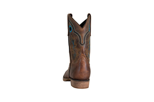 TuffRider Toddler's Rushmore Square Toe Western Boot- Brown- 5T