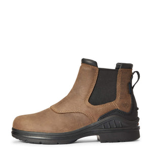 Ariat Women's Barnyard Twin Gore II Waterproof Boot- Antique Brown- 10