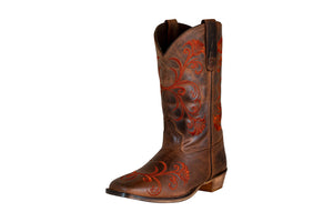 TuffRider Ladies Signa Square Toe Western Boot- Brown- 9