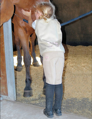 Equine Couture Children's Riding Club Pull-On Winter Breeches - Safari - 10