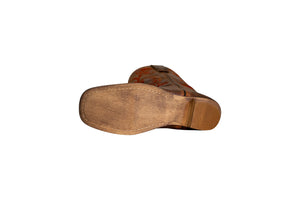 TuffRider Ladies Signa Square Toe Western Boot- Brown- 9