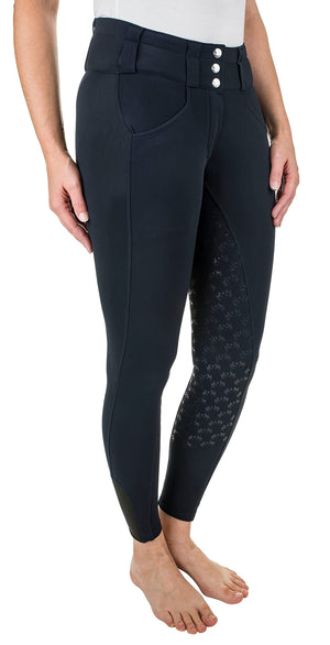 Equine Couture Ladies Nicole 3 Season Silicon Full Seat Breeches- Black-30