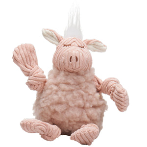 HuggleHounds - Penelope Pig HuggleFleece FlufferKnottie™ Plush Dog Toy: Large