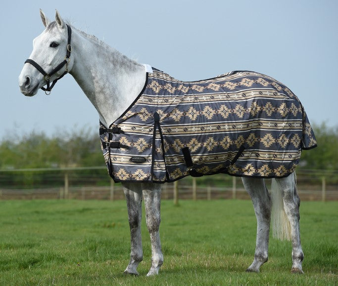Weatherbeeta Comfitec Essential Mesh II Standard Neck Fly Sheet- GREY NAVAJO PRI