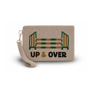 Tucker Tweed Equestrian - Up & Over Large Beaded Pouch - The Carousel Horse