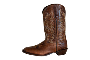 TuffRider Ladies Moran Square Toe Western Boot- Brown- 11