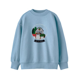 Dapplebay Kid's Let It Snow Sweatshirt-Light Blue-6-7