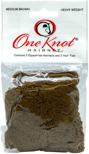 ONE KNOT One Knot Heavy Hair Net - Light Brown 2PK