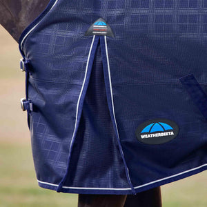 WEATHERBEETA COMFITEC PRELIM TURNOUT 100G NAVY EMBOSSED PLAID 87"