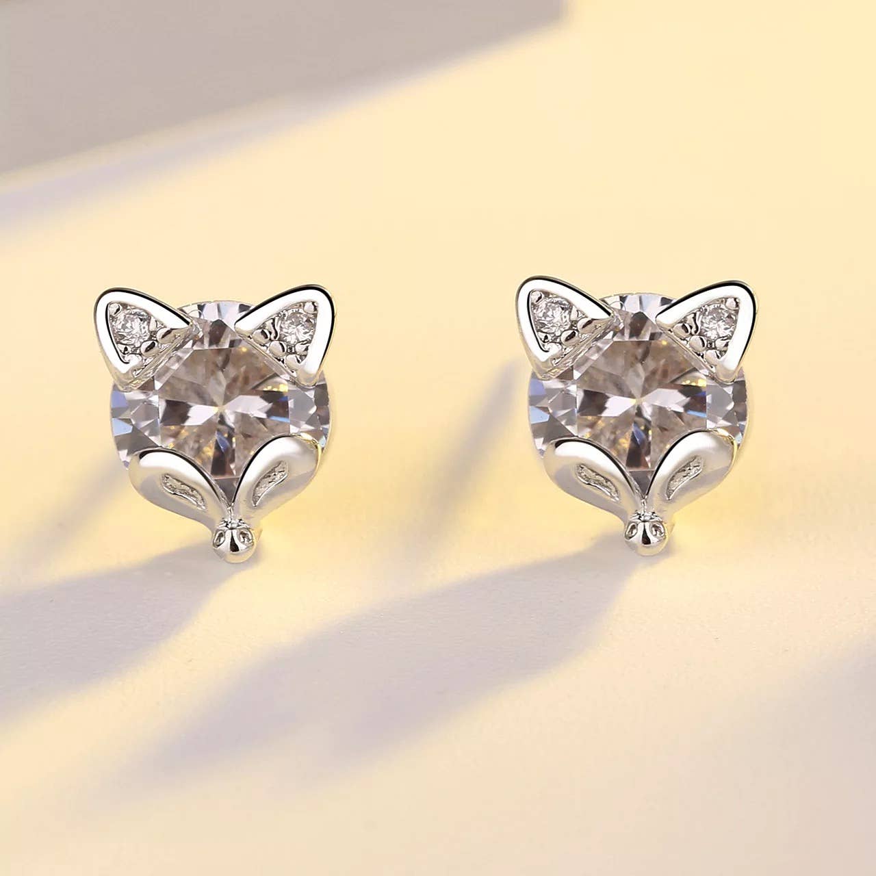 Westrian International - Sterling Silver Fox Mask Equestrian Stud Earrings