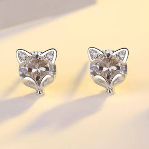 Westrian International - Sterling Silver Fox Mask Equestrian Stud Earrings