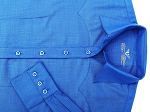 TuffRider Ladies Abilene Western Shirt- Sapphire- Medium