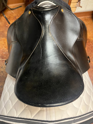USED Pastene Dressage Saddle - 17" Seat Wide Tree