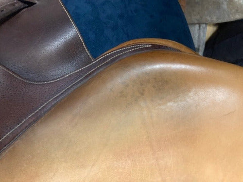 GENTLY USED- Antares Jump Saddle Brown 17.5in