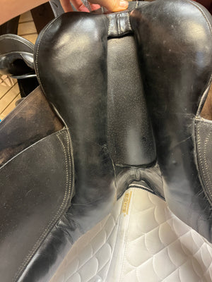 USED Pastene Dressage Saddle - 17" Seat Wide Tree