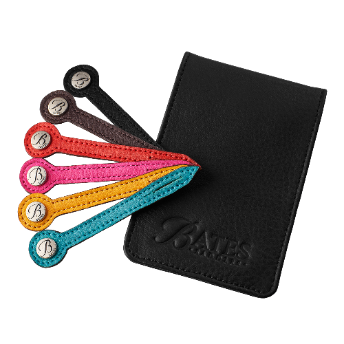 Bates Leather Wine Glass Markers (set of 6)