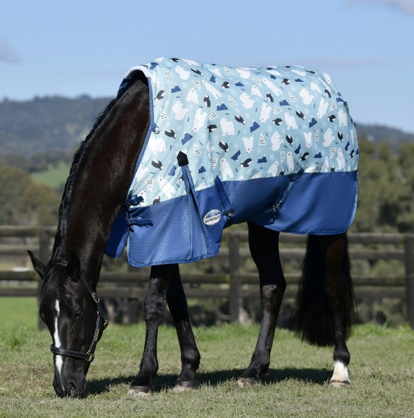 WeatherBeeta ComFiTec Essential Standard Neck Medium Turnout- WINTER PRINT CLOSEOUT