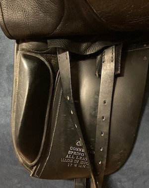 GENTLY USED- County Connection Dressage Saddle BLACK 17.5IN MEDIUM NARROW TREE