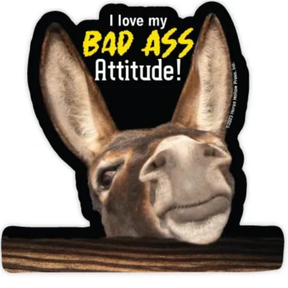 Horse Hollow Press 3-Inch Die-Cut Sticker-I love my BAD Ass