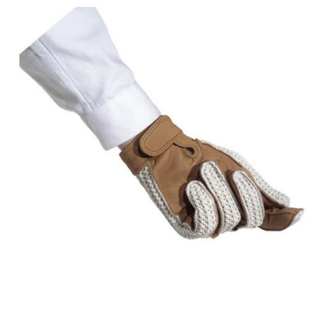Ovation Crochet Back Gloves with Hook & Loop Closure - The Carousel Horse 