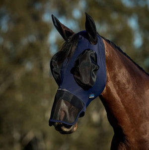 WeatherBeeta ComFiTec Luxe Stretch Fly Mask With Ears & Nose