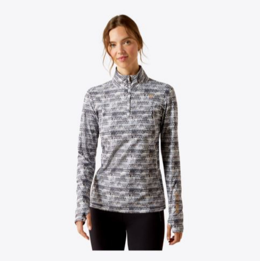 Ariat Womens  Lowell 3.0 1/4 Zip Baselayer-Autumn Batik
