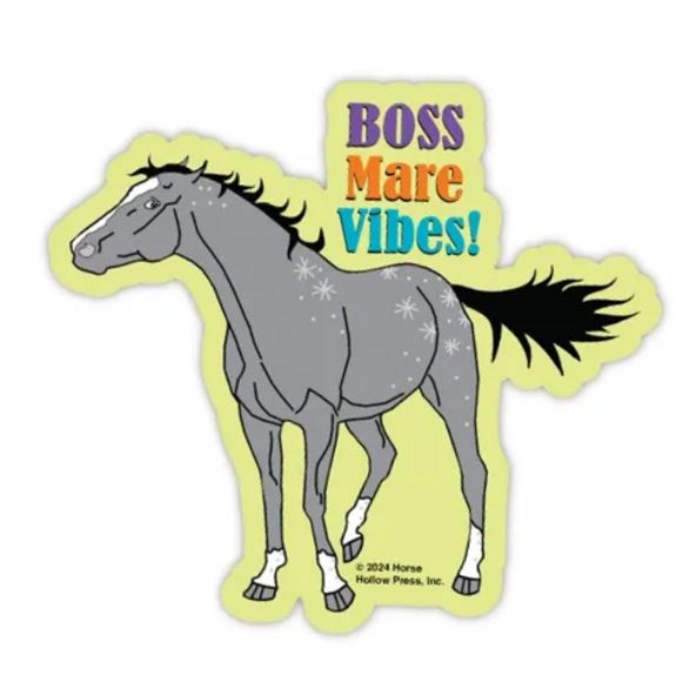 Horse Hollow Press 3-Inch Die-Cut Sticker- Boss Mare Vibes