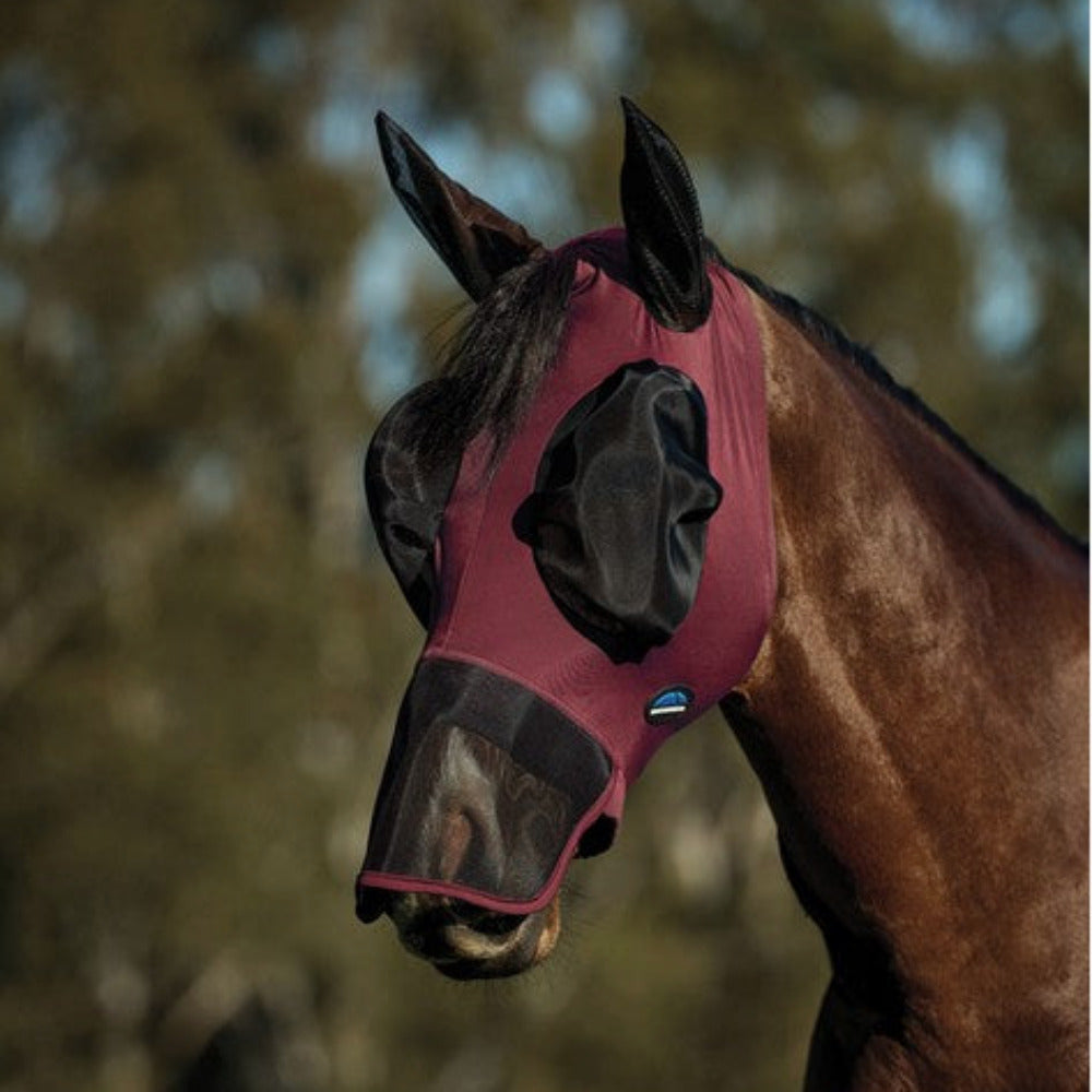 WeatherBeeta ComFiTec Luxe Stretch Fly Mask With Ears & Nose