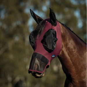 WeatherBeeta ComFiTec Luxe Stretch Fly Mask With Ears & Nose