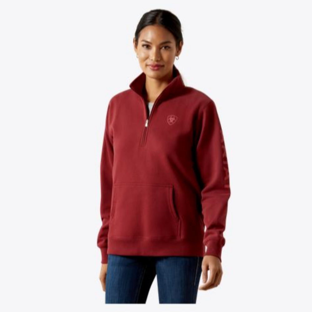 Ariat Womens Logo 1/2 Zip Sweatshirt