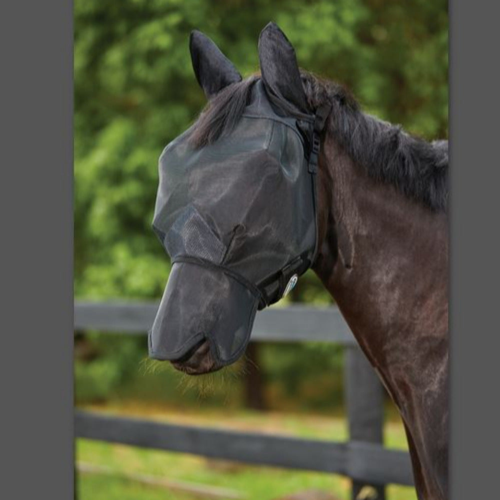 WeatherBeeta ComFiTec Double Dart Deluxe Fly Mask with Ears & Nose