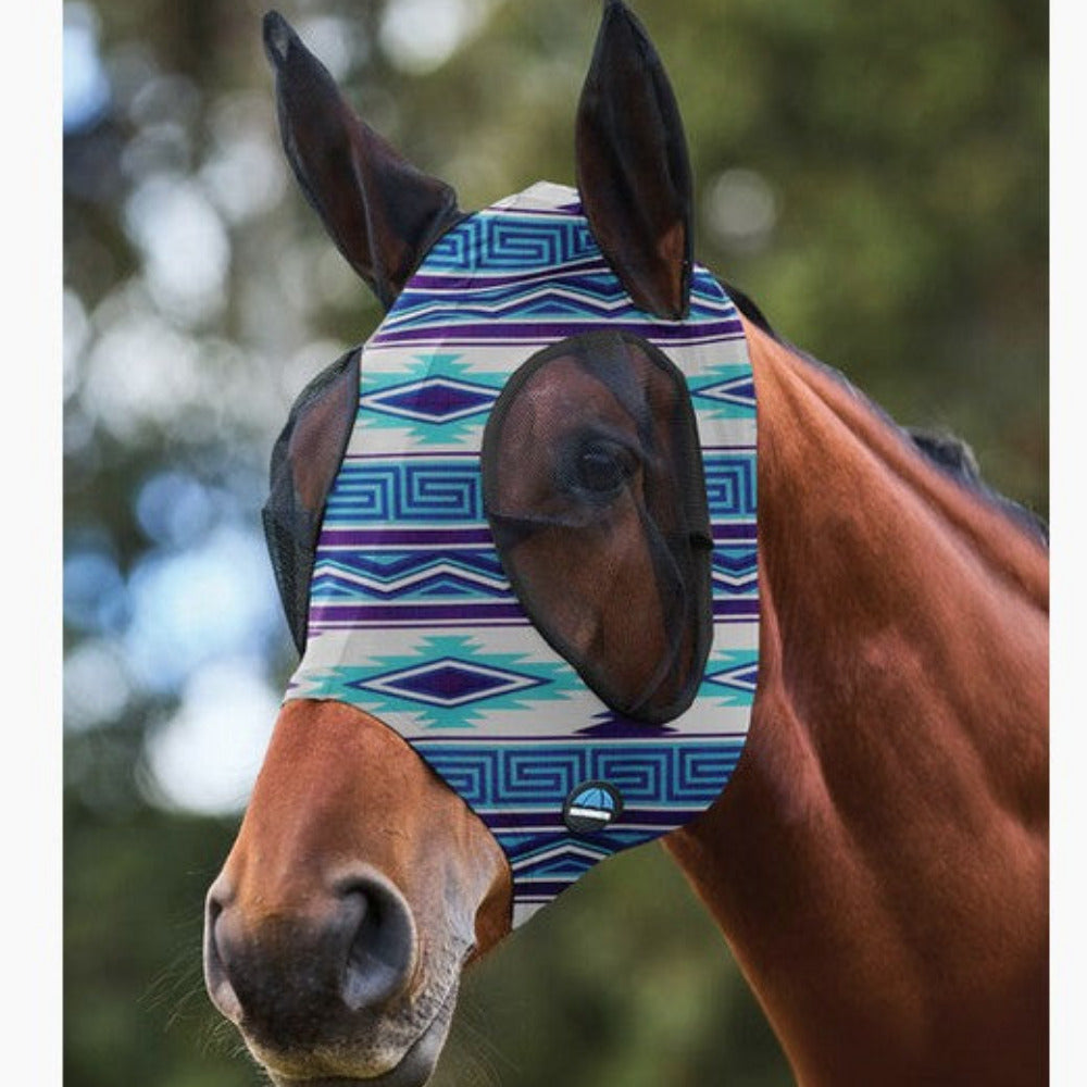 WeatherBeeta ComFiTec Stretch Fly Mask With Ears-Prints