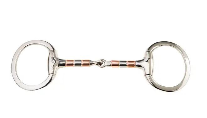 Korsteel Copper And Steel Roller Mouth Eggbutt Snaffle