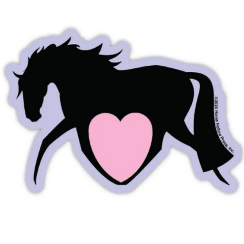 Horse Hollow Press 3-Inch Die-Cut Sticker- Horse with Heart