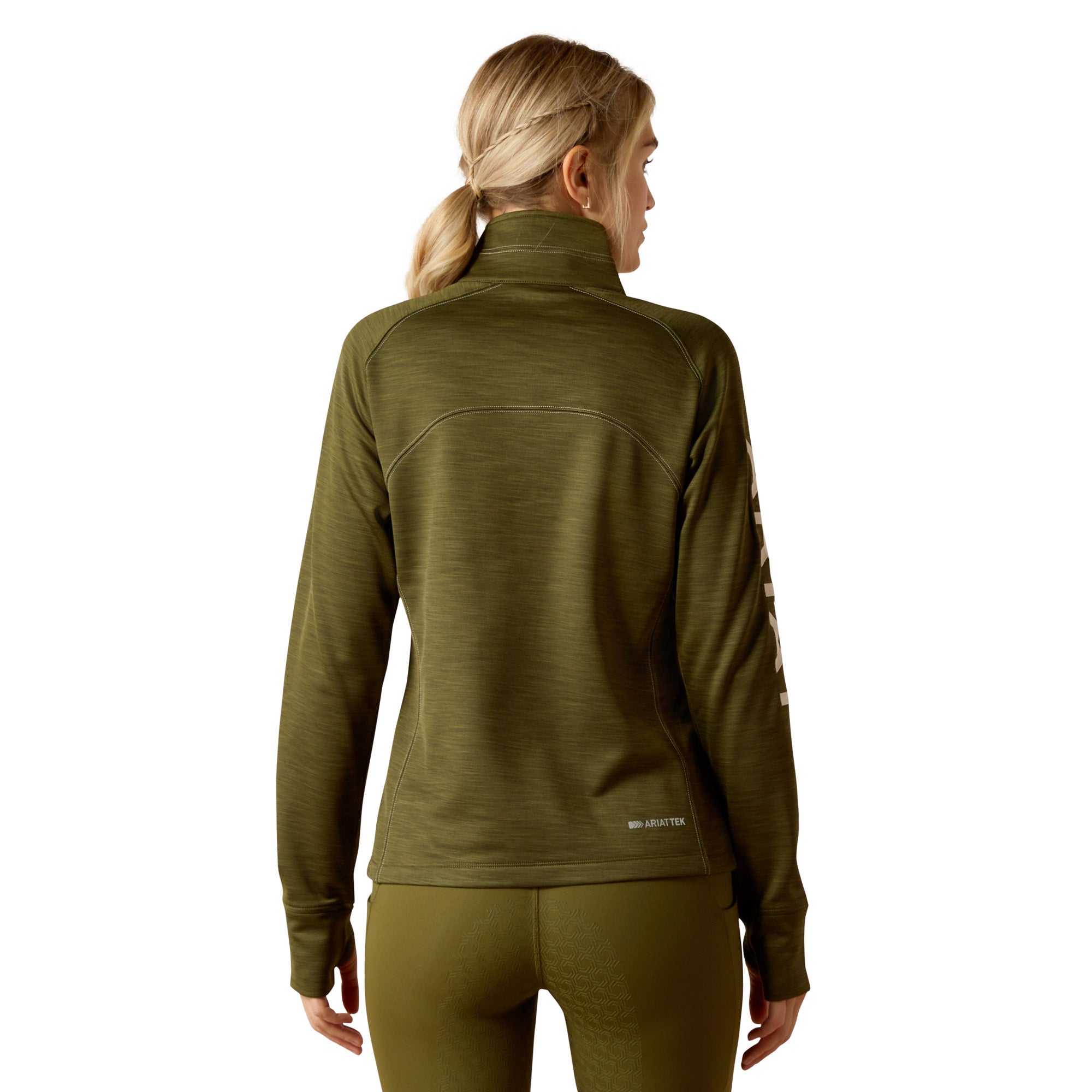 Ariat Ladies TEK Team 1/2 Zip Sweatshirt- Winter Moss CLOSEOUT