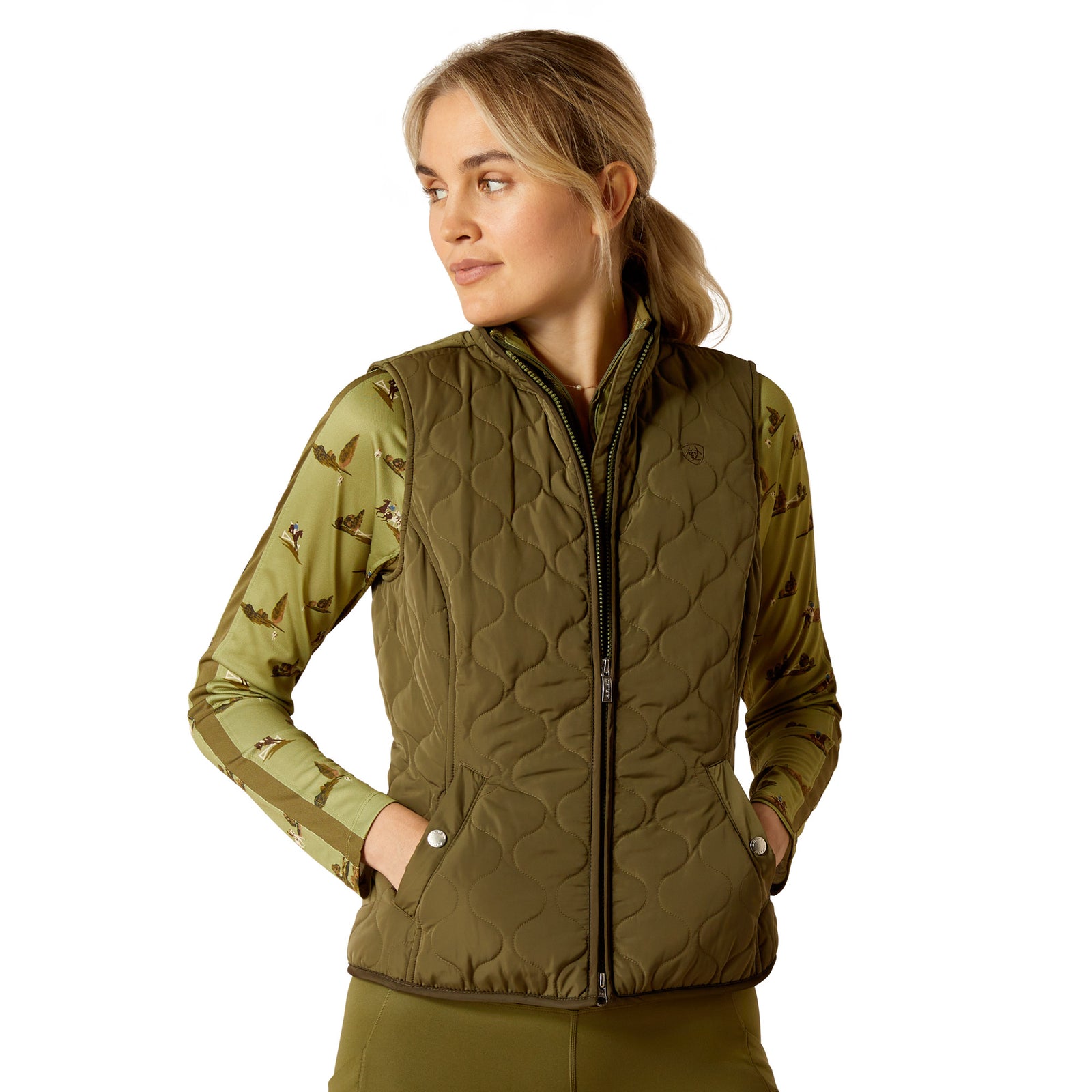 Ariat Ladies Ashley 2.0 Insulated Vest- WINTER MOSS CLOSEOUT
