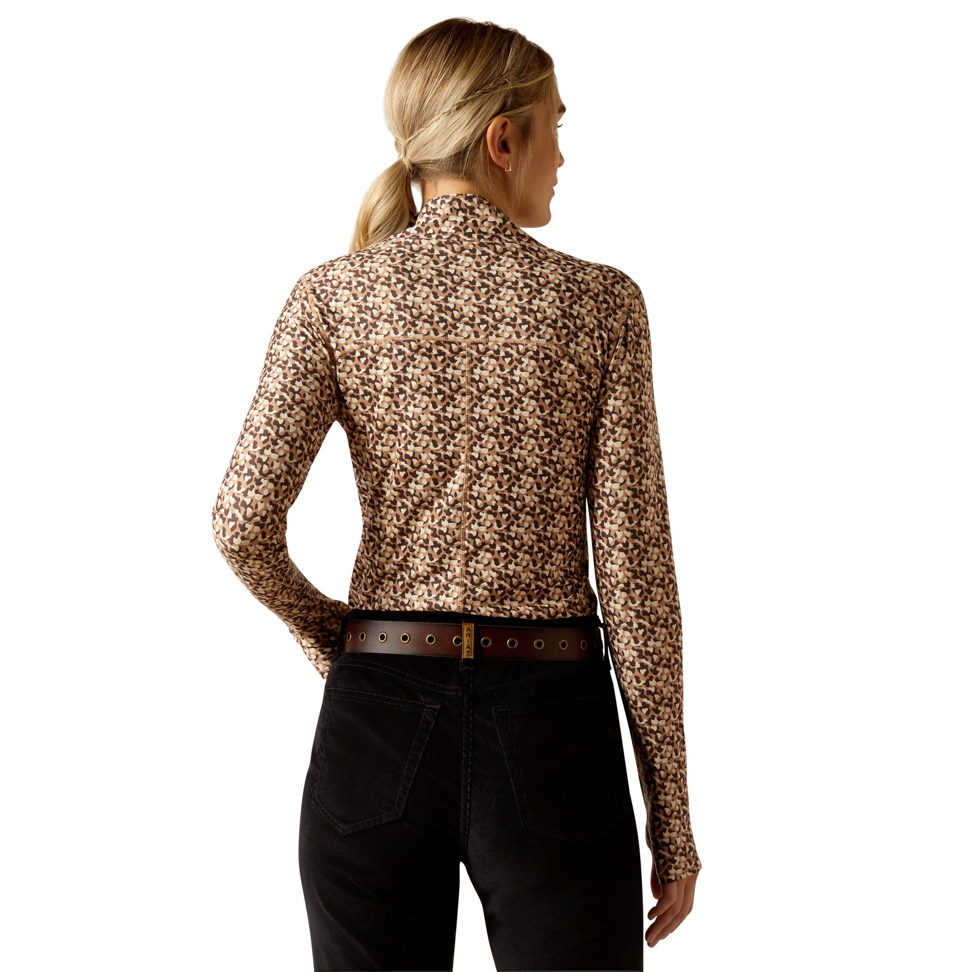 Ariat Ladies Lowell 3.0 Wrap Long Sleeve Baselayer Top- Here Kitty CLOSEOUT