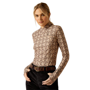 Ariat Ladies Lowell 3.0 Wrap Long Sleeve Baselayer Top- Here Kitty CLOSEOUT