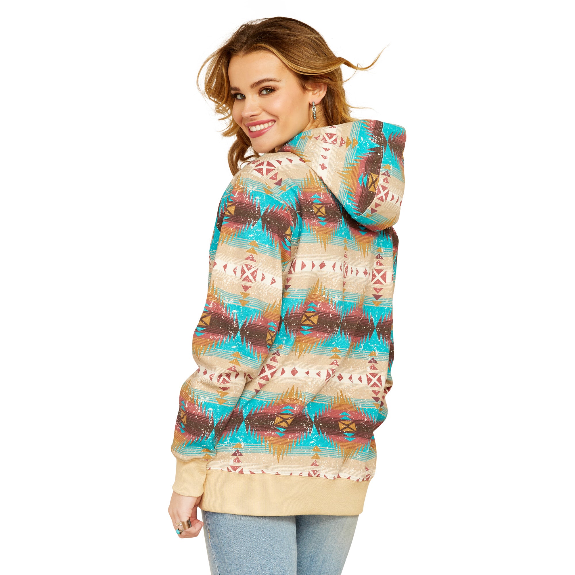 Ariat Ladies Lunas Hood Sweatshirt- Serrano Print CLOSEOUT
