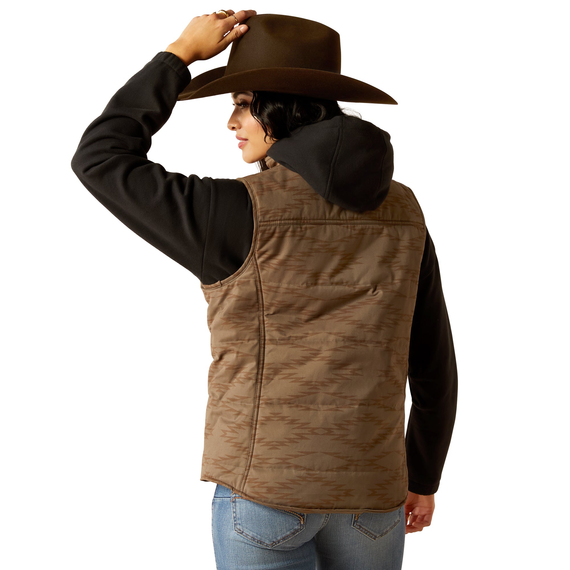 Ariat Ladies Grizzly Quilted Vest- Banyan Bark CLOSEOUT