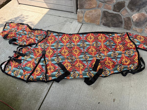 GENTLY USED-Weatherbeeta Comfitec Essentail Mesh II Combo Neck Fly Sheet- Western Sunset Size 66"