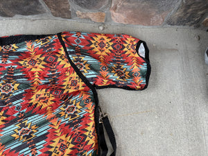 GENTLY USED-Weatherbeeta Comfitec Essentail Mesh II Combo Neck Fly Sheet- Western Sunset Size 66"