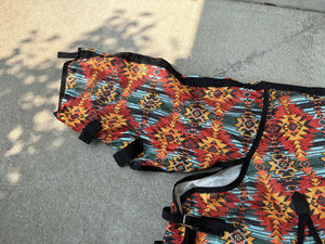 GENTLY USED-Weatherbeeta Comfitec Essentail Mesh II Combo Neck Fly Sheet- Western Sunset Size 66"