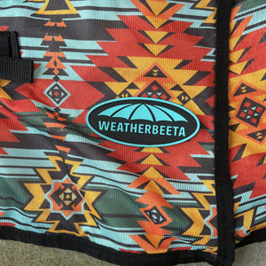 GENTLY USED-Weatherbeeta Comfitec Essentail Mesh II Combo Neck Fly Sheet- Western Sunset Size 66"