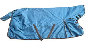GENTLY USED WeatherBeeta ComFiTech Classic Combo Neck Medium Turnout - Dark Blue / Coffee 78